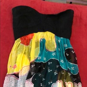 Dvf strapless flirty dress